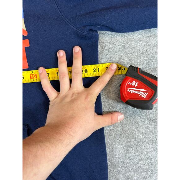 Marmot Sweatshirt Hoodie Mens Medium Blue Graphic Logo Outdoor Streetwear Casual - Picture 4 of 6